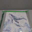 BIWSHA Whale Ocean Blue And White Decor, Nautical Beach Ocean Wall Decor for Bathroom Bedroom Home Living Room, Canvas Wall Art 11x14 Inches