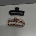 Hair Claw Clips 5 Inch Unbreakable Square Rectangle Clip Clamp Neutral Colors for Thick Curly Long Hair Women - 2 Pack