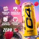 C4 Performance Energy Drink, Pink Lemonade Zero Sugar Carbonated Pre-Workout Energy, 200mg Caffeine with Beta Alanine, 16 Fl Oz Cans (12 Pack) (EXP 09/09/27)
