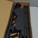 ATDAWN Christmas Front Door Garland Hanger, Merry Christmas Garland Holder, Black Iron Rectangular Hanger, Adjustable Width 34-48 Inches, No Nails or Screws