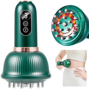 DiDEER Lymphatic Drainage Massager & Anti Cellulite Massage Tool, Reduce Stretch Marks & Cellulite,for Legs, Arms & Belly, Body Sculpting Machine with Microcurrent, Light, Heat & Vibration (Green)