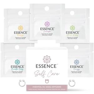 Essence Nasal Diffuser Self Care Bundle – Essential Oil Silicone Nose Rings for Stress, Energy & Mental Clarity – Wearable Aromatherapy Pack for Wellness & Mood Balance