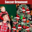 2Pcs Basketball Ornament, Basketball Ornaments for Christmas Tree Decoration with Red Santa Hat, Unique Glass Sports Decorations for Christmas, Hanging Balls Baubles Goalie Style Holiday Hanging Decor