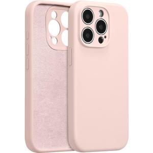 for iPhone 14 Pro Max Case,Liquid Silicone Case,Pink | [Full Camera Protection][Soft Anti-Scratch Microfiber Lining],Ultra Slim Shockproof Phone Case for Men Women Girls