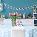 Newwiee Fur Easter Bunny Table Runner White Soft Plush Rabbit Easter Table Decor Seasonal Kitchen Bunny Dining Desktop Decoration for Home Party Decor 13 x 72 Inch