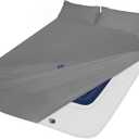 Deep Pocket King Sheet Set for Air Mattress - Extra Deep Pocket King Bed Sheet Set - 3Pcs Side Storage Pocket Fitted Sheet & Pillowcases Easily Fits 16in to 24in Pillow Top Air Bed Mattress(Grey) (Gray)