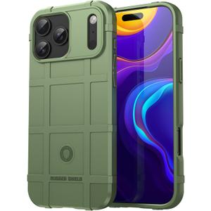 Slim Fit Case for iPhone 17 Pro Max,Rugged Shield Outdoor Durable Phone Case,Military Grade Anti-Drop Protection and Camera Lens Protection Cover for iPhone 17 Pro Max,HD Green