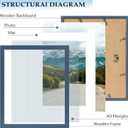 2 x 11x14 Picture Frame with 8x10 Mat Navy Blue, Display 8x10 with Mat or 11x14 Without Mat, Wood 11 by 14 Photo Frame, 11 x 14 Frame for Wall Hanging Display, Navy Blue