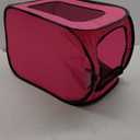 Beatrice Home Fashions Portable, Collapsible, Pop Up Kennel Travel Cat and Dog Crate, 24" L x 16.6" W x 16" H, Fuchsia