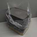 Plastic Storage Baskets With Bamboo Lid - Plastic Storage Containers Stackable Storage bins: Storage Baskets for Organizing Shelves Drawers Desktop Closet Playroom Classroom Office, 6 Pack, Gray