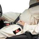 kragenis Cushion Bump Strap Adjuster for Seat Comfort-Lock Type Strap-Seat Adjuster for Protecting Belly of Mothers and People in Abdominal Discomfort(Black)