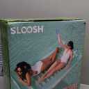 SLOOSH Inflatable Tanning Pool Lounger Float, 85" x 57" Extra Large Pool Floats Adult with Pillow, 4 in 1 Suntan Tub Raft Floatie,Sunbathing Bed Lounge for Water Blow Up Ball Pit Party Gifts, XL-Cyan