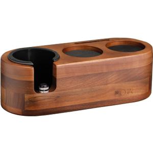 MOJAE Espresso Tamping Station,Coffee Tamper Station,Espresso Organizer Station,Fits for 51/54/58mm Portafilter,Tamper,Distributor and Puck Screen (Walnut)