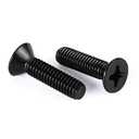 MewuDecor 5/16-18 x 1-1/4" Flat Countersunk Head Machine Screws, Full Thread, 304 Stainless Steel 18-8, Black Finish, 20 PCS