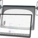 Tesla Display Phone Mount and Screen Protector TPU Frame Magnetic Stand and Socket Car Mount for Tesla Model 3 (2023-2017) Model Y (2024-2020) Phone Holder (3 in 1 Magnetic Stand+Socket Stand+Frame)