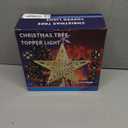 DG-Direct Christmas Tree Topper Lighted Star with 6 Projected Patterns,3D Hollow Sparkling Star Christmas Tree Topper with Rotating Magic Projector for Christmas Tree Ornament (Glitter Gold 6)