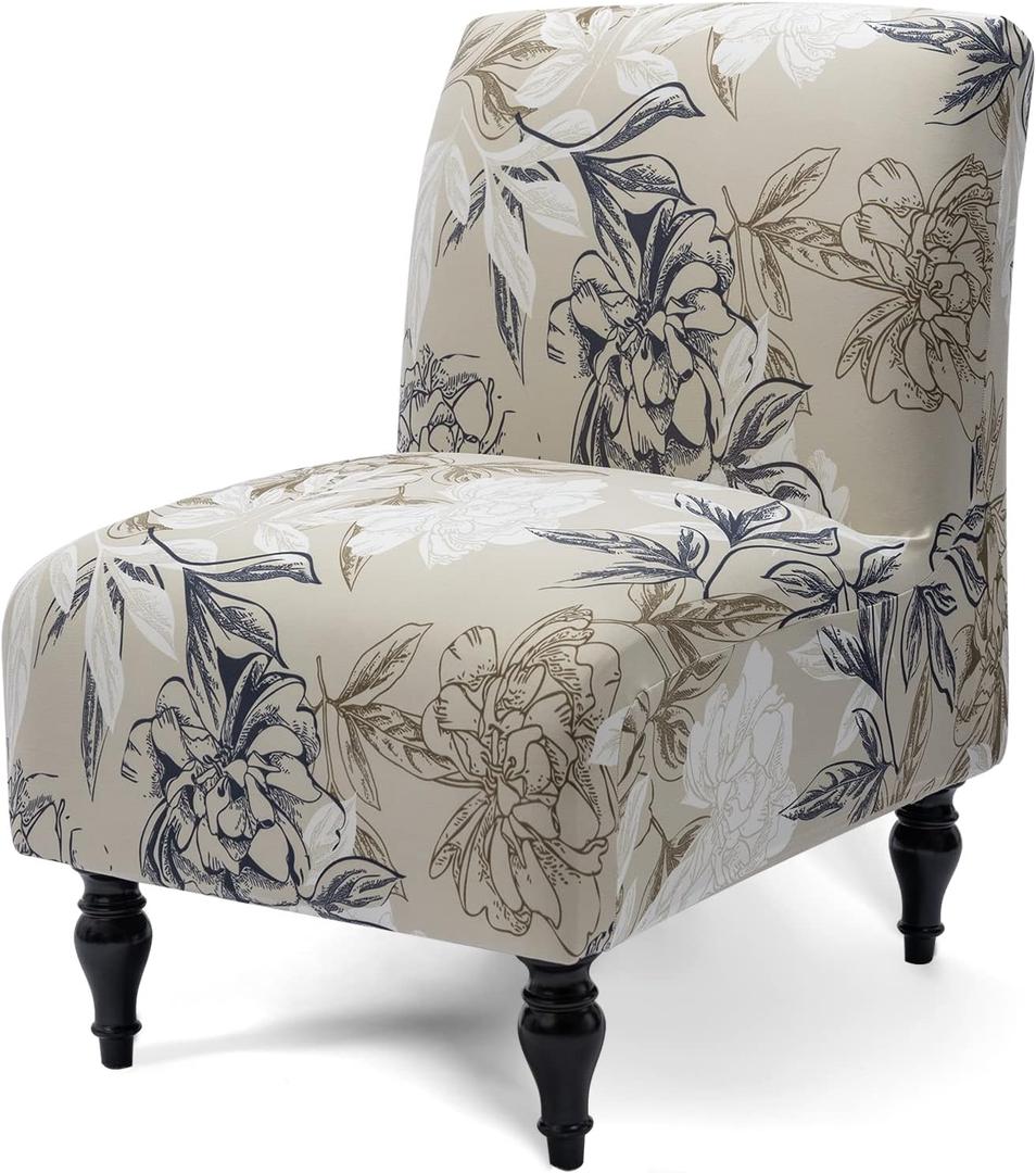 Liykimt Armless Accent Slipper Chair Cover Slipcover,Slipper Chair Without Arms Fabric Stretch Spandex Removable for Armless Chair Furniture Protector Covers for Living Dining Room