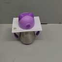 Munchkin Cool Cat Sippy Cup with Straw for Toddlers, Stainless Steel Straw Cup, 8 Ounce, Purple