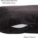 Charlie Corduroy Reversible Pillow Dog Bed with Removable Cover, Steel, Small (36" x 24")