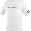 O'NEILL Men's Basic Skins 50+ Short Sleeve Sun Shirt (Medium, White)