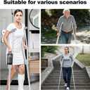 Aluminum Crutches for Adults & Seniors, Adjustable Crutches for Walking, Comfortable Lightweight Crutch with Underarm Pad and Crutch Bag & Hand Grip, 300 LB Weight Capacity, Fitting 5'2"-5'8",1 Pair