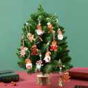 3 x Christmas Tree Ornaments Gingerbread Man Hanging Ornaments for Christmas Tree Wooden Christmas Hanging Ornaments Cute Cartoon Indoor Decor Supplies Cartoon Themed for Christmas Decorations Decor 12PCS