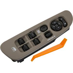 Power Window Switch Fits for 2002-2010 Dodge Ram 1500 2500 3500, 2001-2004 Dodge Dakota, Driver Side Control Door vidrios Master Switch OEM 56049805AB.Taupe Panel