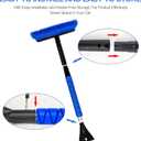 2 x 26" Snow Brush & Ice Scraper for Car Windshield and Window | 2 - in - 1 Winter Tool with Premium Bristles for Cars/SUVs/Trucks  Rotating Head, Heavy - Duty ABS | Ergonomic Foam Grip (FrostHug Blue)