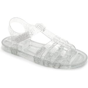 Toddler Sandals Jelly Shoes Girls Unisex Boy Flat Retro Slides Clear Kids Water Slippers Slingback Summer Beach Size 8 Adjustable Buckle Glitter Dress Soft