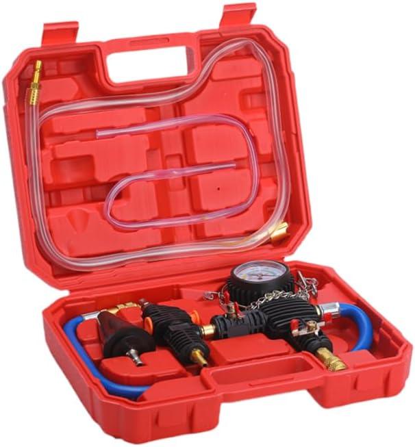 Vacuum Type Coolant Filling Tool Kit, Automotive Radiator Purge and Antifreeze Refill Tool Housing Hose with Adapter for Most Cars, Vans, SUVs and Trucks (Red-1)