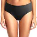 Tempt Me Women Bikini Bottoms Mid Waist Bathing Suit Swimsuit Ruched Swim Bottom L
