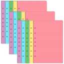 (3-Pack) Mini Binder 5 Colorful Line Paper for 3 or 7 Ring Binders - 300 Sheets/600 Pages Loose Leaf Paper Line Refills, Per Color 60 Sheets, Desk Size 4, 5.8" x 8.5"