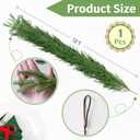 5FT Christmas Garland Artificial Norfolk Pine Garlands Real Touch Winter Green Greenery Garland Christmas Decoration Xmas Garland for Door Table Mantle Wall Indoor Outdoor Christmas Decor