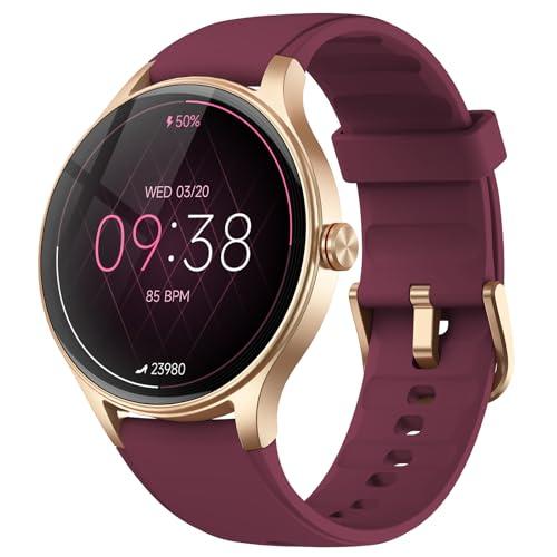 Smart Watch for Women Android iPhone, 1.27'' HD Fitness Tracker with Bluetooth Call & Answer, IP68 Waterproof, Heart Rate/SpO2/Sleep Monitor, Built-in AI Voice, 105+ Sports Modes (Purple)
