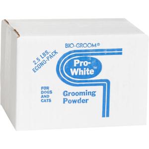 Bio-Groom Pro-White Dog Grooming Powder  Smooth Coat Defense, Dog Bathing Supplies, Puppy Wash, Cat & Dog Grooming Supplies, Cruelty-Free, Made in USA, Dog Powder for Odor  2.5 lb Box