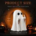 Halloween Ghost Figurine Ghost Decor Funny Ghost Statue Cute Ghost Figurine Ghost Statue Halloween Decoration for Gift Props Tabletop Home Decor New Year's Gifts
