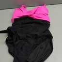 B2prity Women's One Piece Swimsuits Tummy Control Front Cross Bathing Suits Tie Back Slimming V Neck Swimwear, Larg