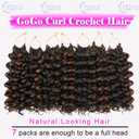 7 Packs GoGo Curl Crochet Hair 10 Inch Short Curly Crochet Hair for Women Water Wave Beach Curl Deep Twist Crochet Braids Synthetic Braiding Hair Extensions (10 Inch, P4/30)