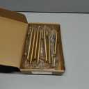 Brushed Brass Cabinet Handles 4 Inch Hole Spacing, Stainless Steel Drawer Pulls for Cabinets, Kitchen, Bathroom, Dresser 10 Pack