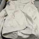 MixMatchy Women's Hooded Sweatshirts Jacket Casual Drawstring Zip Up Hoodie with Pocket (Large, Bone)