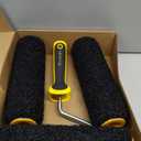 Voomey 3 Pcs 9 Inch Drywall Compound Roller Cover with 1 Pcs Paint Roller Frame, Drywall Texture Brush, Suitable for Covering Wall and Ceiling Surfaces