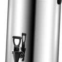 Insulated Barrel Milk Tea Bucket Stainless Steel Double Walled Beverage Container Stock Pots for Tea Party Coffee Juice Milk, 10L