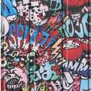 for Amazon Kindle All New Fire 7 SR043KL 7th/9th Generation Smart Cover,Ultra Slim Folio Stand Leather Case Cover with Auto Sleep/Wake Up for Kindle Fire HD7 7" (2017/2019 Release) (Graffiti)