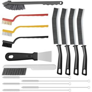 15pcs Crevice Cleaning Brush, Hard Bristle Scrub Brushes Tools, Multifunctional Grout Brush for Home, Bathroom, Kitchen, Window and Corners