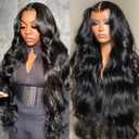 IWISH 220% Density Full 13x6 Body Wave Lace Frontal Wigs Human Hair Virgin Body Wave 22Inch 13x6 HD Transparent Lace Front Wigs 12A Brazilian Human Hair Pre Plucked With Baby Hair