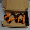 Shackles Upgrade 3/4" D Ring Shackle (2 Pack) 70,000 lbs Break Strength with 7/8" Pin, Isolator and Washer Kits for Use with Tow Strap, Winch, Off-Road Truck Vehicle Recovery, Orange