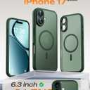 TOCOL for Phone 17 Case, Compatible with Magsafe Charger, Full Camera Protection, Drop Protection, Translucent Matte Phone Case for Phone 17 6.3 inch (Alpine Green)