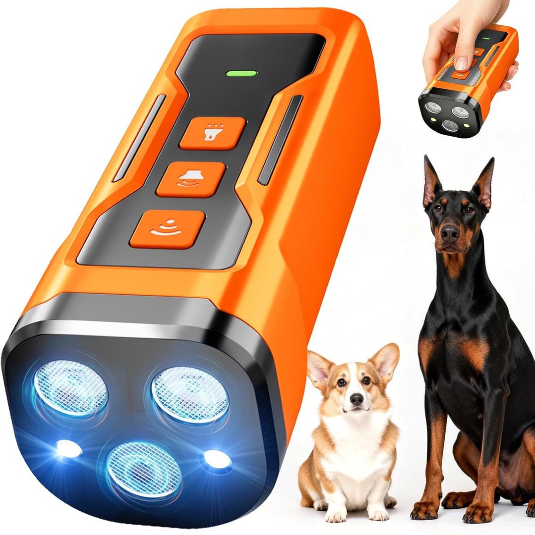 Dog Bark Deterrent Devices, 6 Modes 3X Ultrasonic Anti Barking Device for Dogs