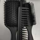 Balon Hair Brush for Women and Men, 4Pcs Paddle Brush Detangling Brush Hair Comb Set for Long Thick Thin Curly Hair, Hairbrush Great On Wet or Dry, No More Tangle (Black)