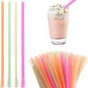 2000Pcs Snow Cone Spoon Straws,Disposable Plastic Straw,Flexible Drinking Spoon Straws(Mixed Bright Colors) (MIX2)